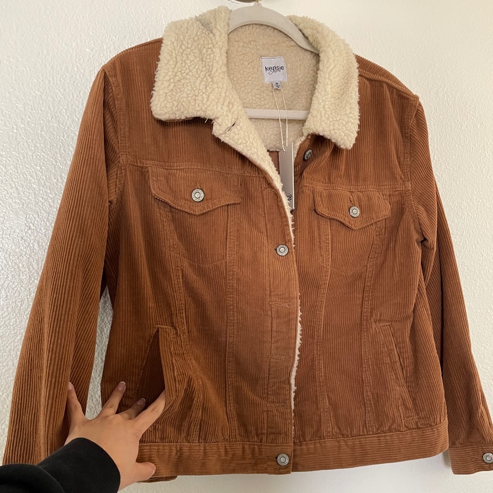 BROWN KENSIE JEAN CORDUROY JACKET / WOMENS MEDIUM